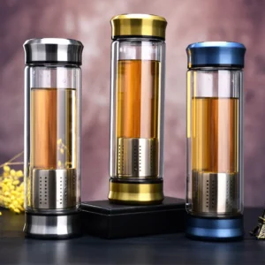 Glass Water Bottle With Loose tea filter