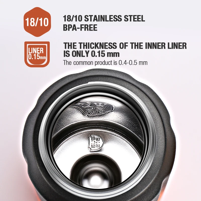FEIJIAN Thermos Bottle 18/10 Stainless Steel - Image 3