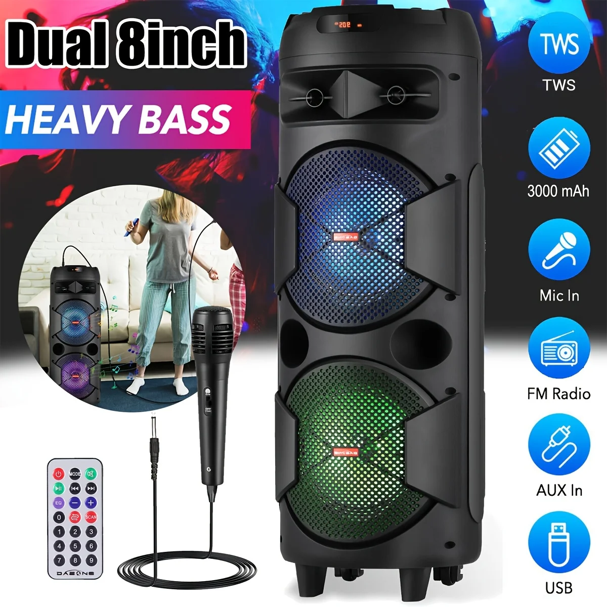 Wireless 8000W Outdoor Party Sound System - Image 4