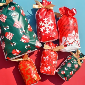 Reusable Cotton Snowflake Christmas Gift Bags