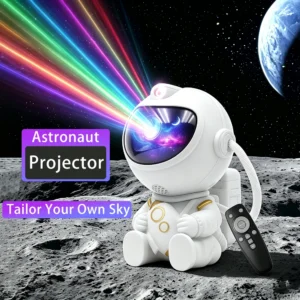 Astronaut Galaxy Star Projector Night Light with Remote