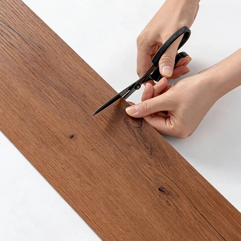 Peel-and-Stick Wood-Effect Vinyl Floor Tiles Pack of 10 - Image 3