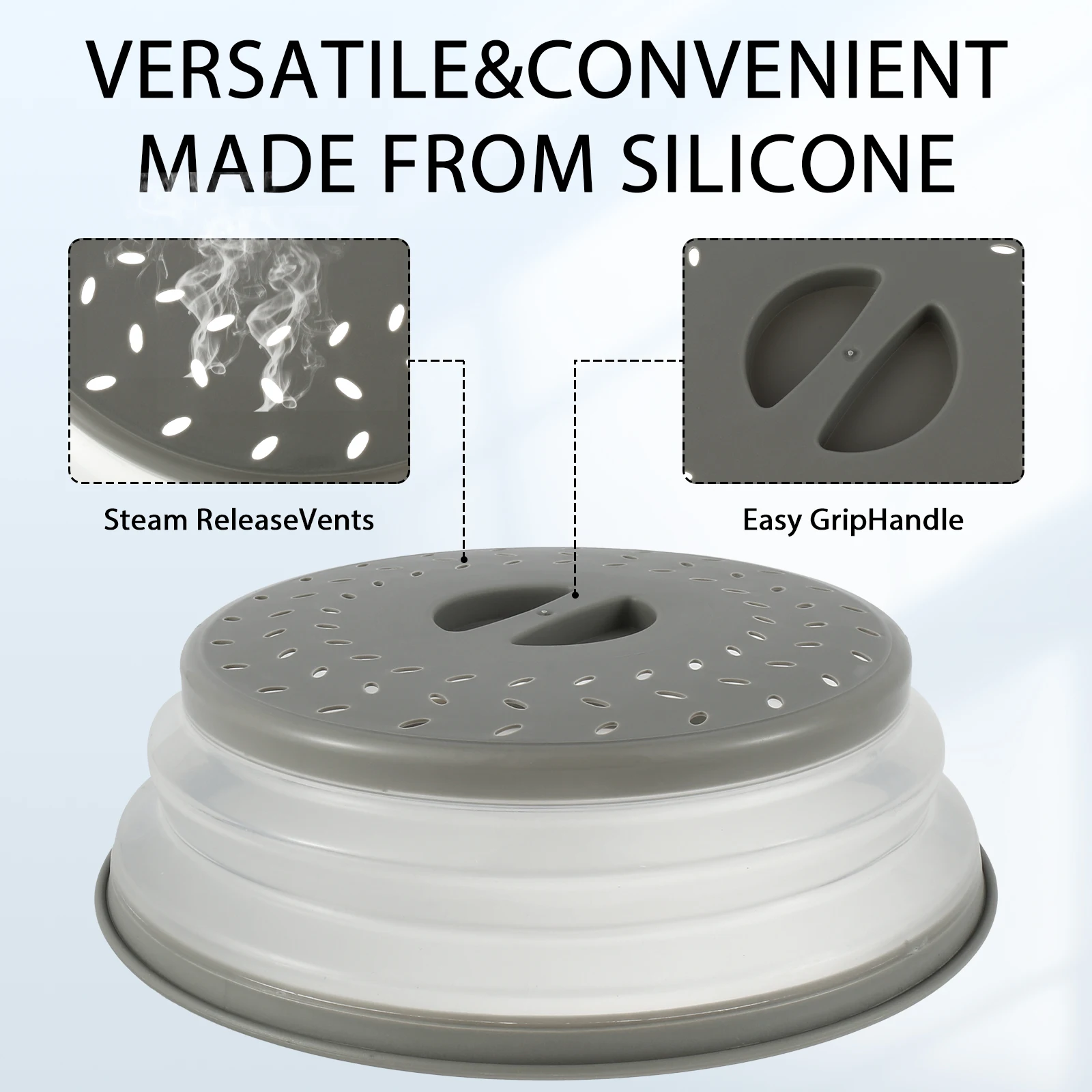 Reusable Vented Microwave Plate Cover 10.5 Inch BPA-Free - Image 4