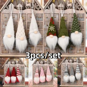 Nordic Christmas Gnome Plush 3-Pack