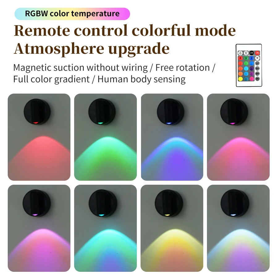 USB Rechargeable Wall Light with Remote Control - Image 3