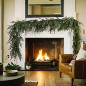 Artificial Norfolk Pine Christmas Wreath for Doors