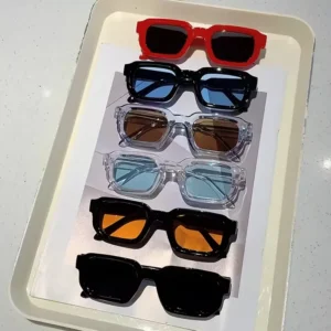 Vintage Geometric Double-Beam Sunglasses