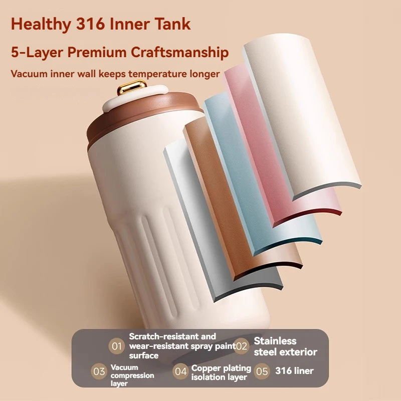 450ml Stainless Steel Travel Mug with LED Temperature Display - Image 5