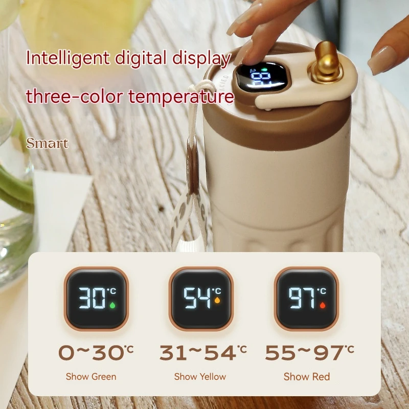 450ml Stainless Steel Travel Mug with LED Temperature Display - Image 3