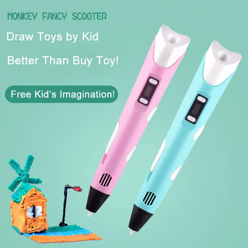 DIY 3D Printing Pen Kit with LCD Screen and PLA Filament - Image 5