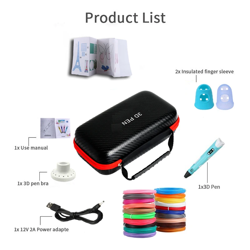 DIY 3D Printing Pen Kit with LCD Screen and PLA Filament - Image 3