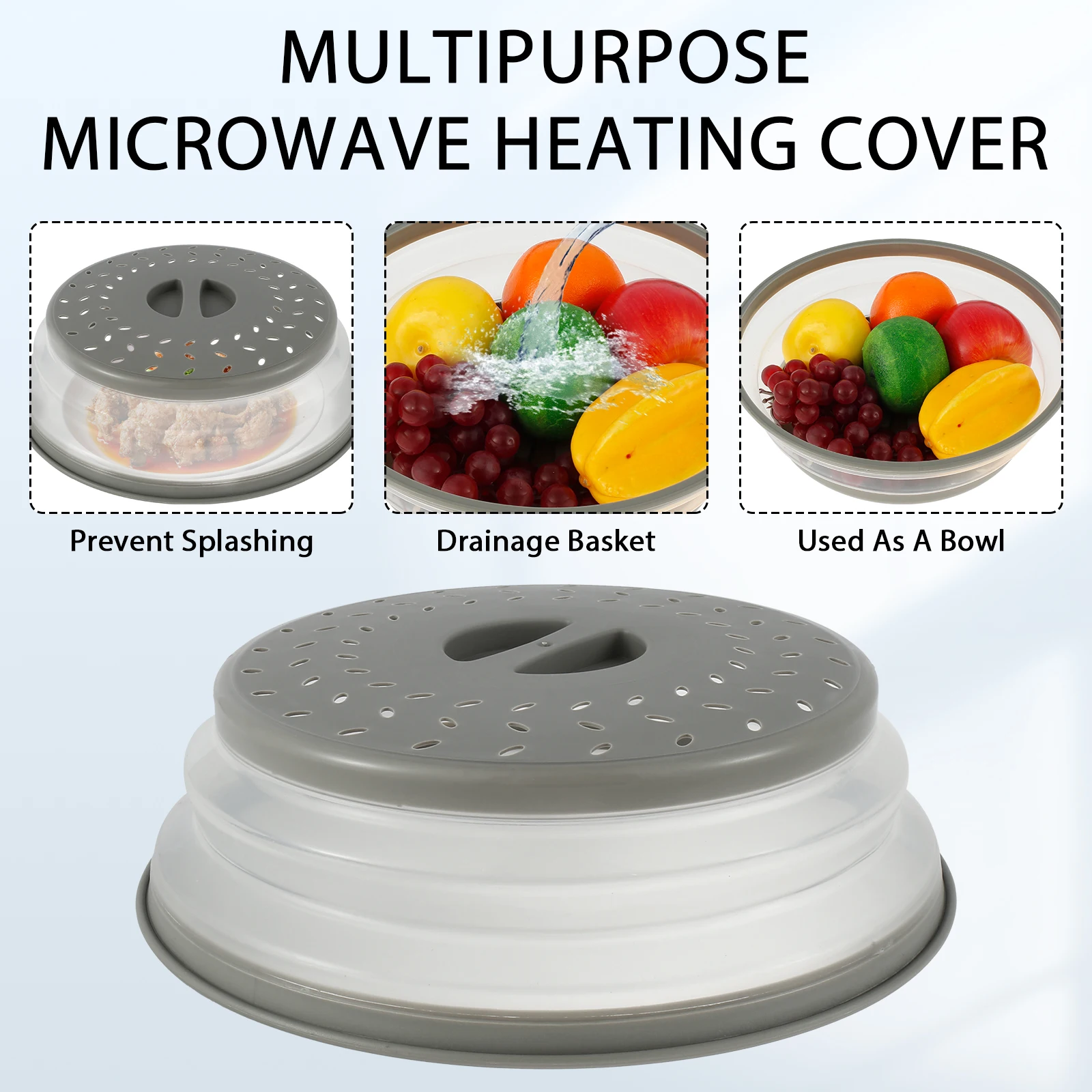 Reusable Vented Microwave Plate Cover 10.5 Inch BPA-Free - Image 3