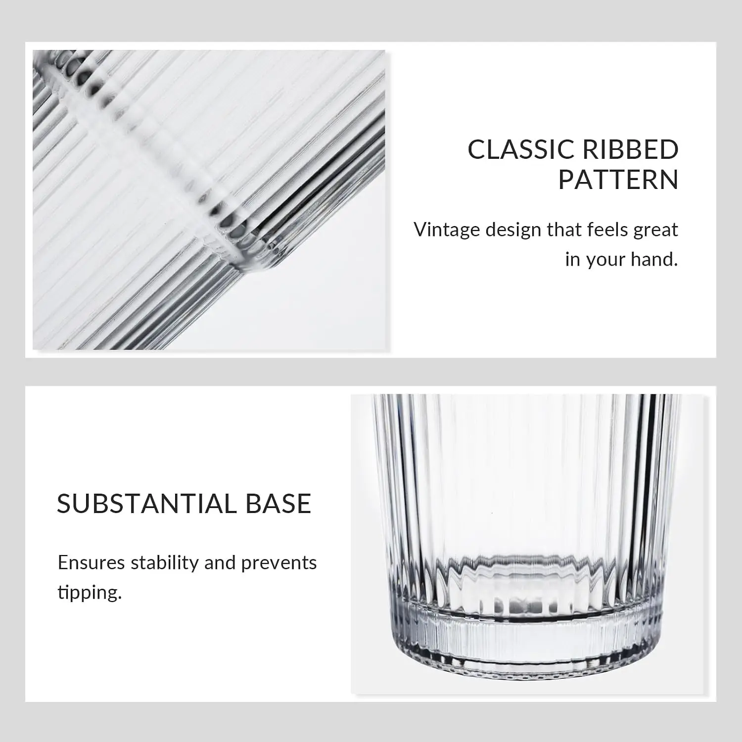 Large Striped Insulated Glass Tumbler with Lid and Straw - Image 5