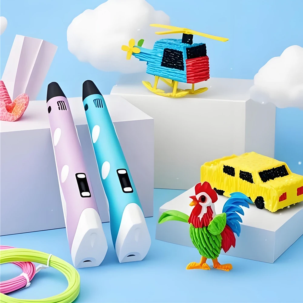 DIY 3D Printing Pen Kit with LCD Screen and PLA Filament - Image 2
