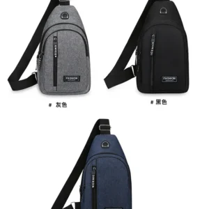Men's Lightweight Nylon Chest Sling Bag for Commuting