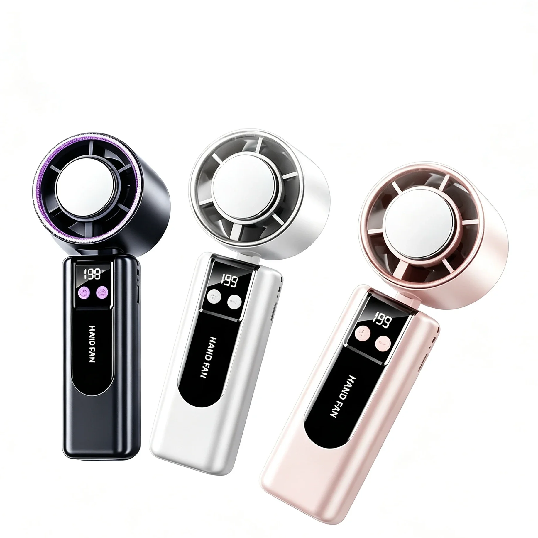 Portable Handheld Turbo Fan with 5-Gear Speed Control - Image 6