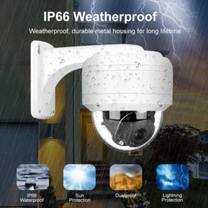 5MP PTZ Security Camera with 12X Zoom & Audio
