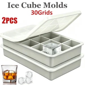 15-Cavity Silicone Ice Cube Tray with Lid