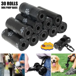 Bone Pattern Dog Poop Bags with Dispenser