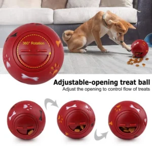 Interactive Dog Treat Dispenser Ball - Red or Blue