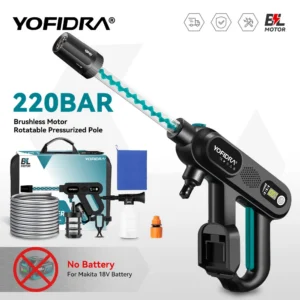 Cordless 220Bar Pressure Washer Gun for 18V Batteries