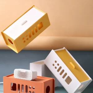 White Plastic Cable Management Box for Power Strips