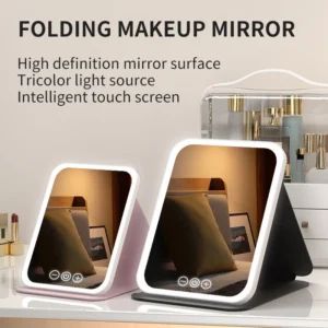 Rechargeable LED Makeup Mirror with 3-Colour Touch Control