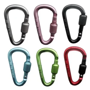 Lightweight Aluminium D-Shape Carabiner with Spring Lock