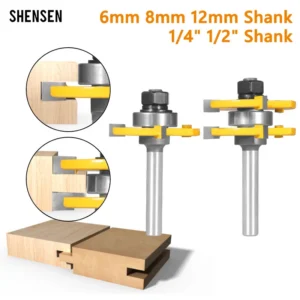 47mm Cove & Tongue Router Bit Set for Woodworking