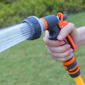 8-in-1 Adjustable Garden Hose Spray Gun with Ergonomic Grip