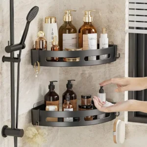 No-Drill Adhesive Bathroom Shelf Set | Rustproof Storage
