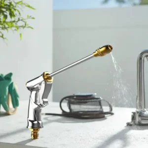 Heavy Duty Brass Garden Hose Nozzle with Adjustable Spray