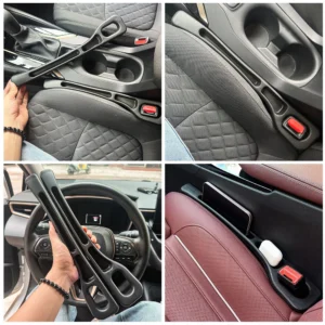 2-Pack Car Seat Gap Filler with Phone & Key Storage Slots