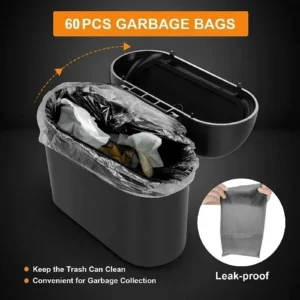 Mini Car Bin with Lid & 60 Bags