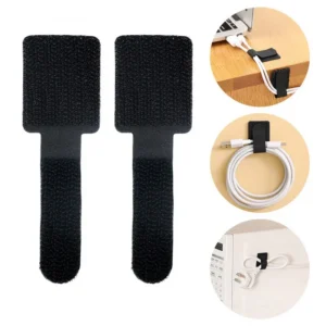 20 Reusable Adhesive Cable Ties for Desk Organisation