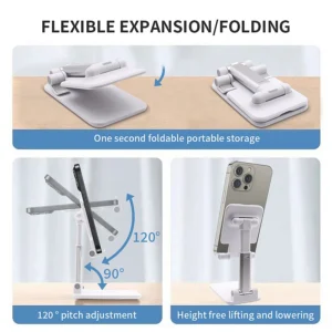 Adjustable Desktop Phone & Tablet Stand for iPhone and Samsung