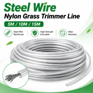 15m Steel Core Nylon Trimmer Line for Brushcutters