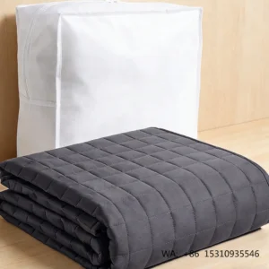 6.8kg Dark Grey Plaid Weighted Blanket for Adults