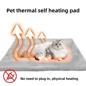 Self-Heating Pet Mat with Washable Coral Fleece Cover