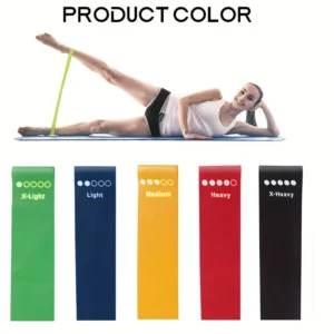 5 Pack TPE Resistance Rings for Legs, Glutes & Arms