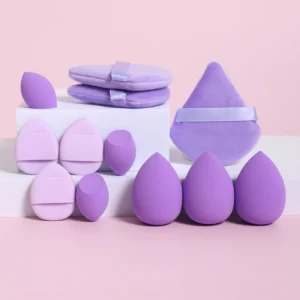 12-Piece Makeup Sponge Set: Puffs, Beauty Eggs & Blenders