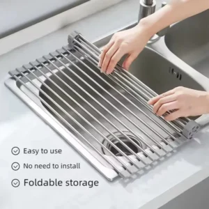 Foldable Stainless Steel Over-Sink Dish Drying Rack